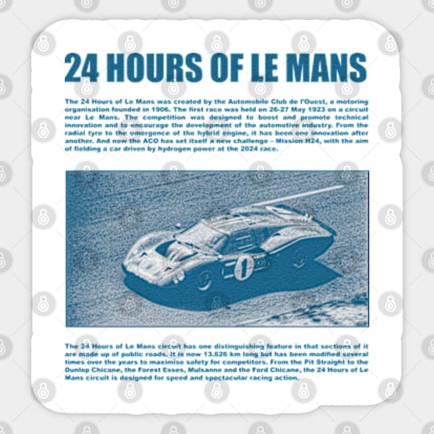 24 hours of le mans Sticker by Genetics art